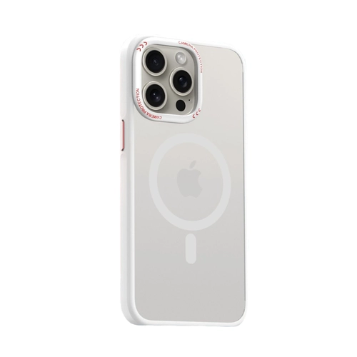 Movenchy iPhone 15 Pro Klf Radyant Magsafe Kapak - Beyaz