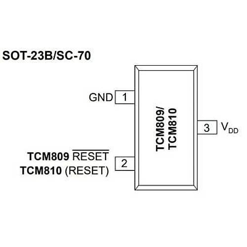 TCM809RENB713 SOT23-3 SMD Entegre