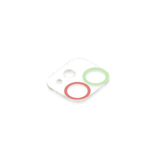 Newface iPhone 11 Renkli Kamera Lens Koruma Cam - Yeil-Pembe