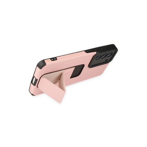 Newface Samsung Galaxy S21 FE Klf Mega Standl Silikon - Pudra