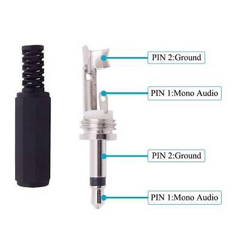 3.5mm Mono Jak - Erkek