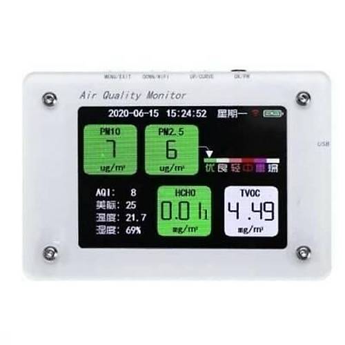 PM2.5 TVOC CO2 HCHO AQI Hava Kalitesi Monitr - B2