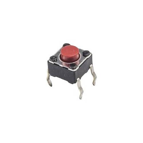 6x6x5mm 4 Pinli Krmz Push Buton - Tact Switch