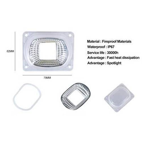 50W Cob Led iin Lens + Reflektr + Szdrmaz Silikon Halka