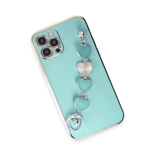 Newface iPhone 12 Pro Max Kılıf Esila Silikon - Su Yeşili