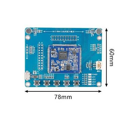 HLK-V21 Offline Ses Tanma Modl Hoparlr+Mikrofon Test Kit