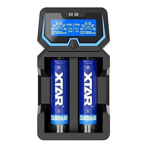 Xtar X2 LCD Ekranl Pil arj Cihaz