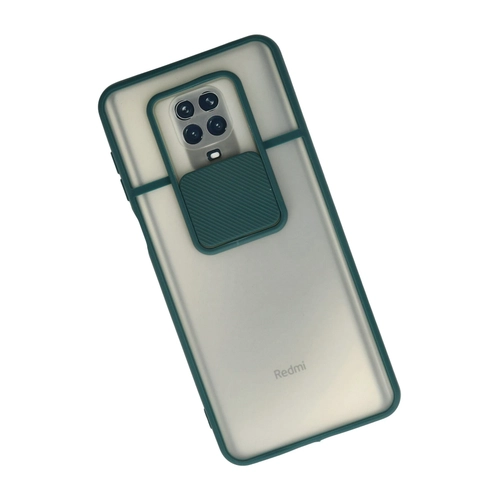 Newface Xiaomi Redmi Note 9 Pro Klf Palm Buzlu Kamera Srgl Silikon - Yeil