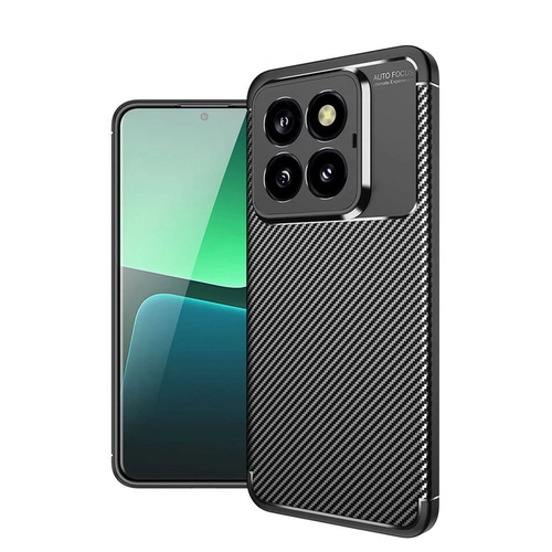 Newface Xiaomi Mi 14T Pro Kılıf Auto Focus Karbon Kapak - Siyah
