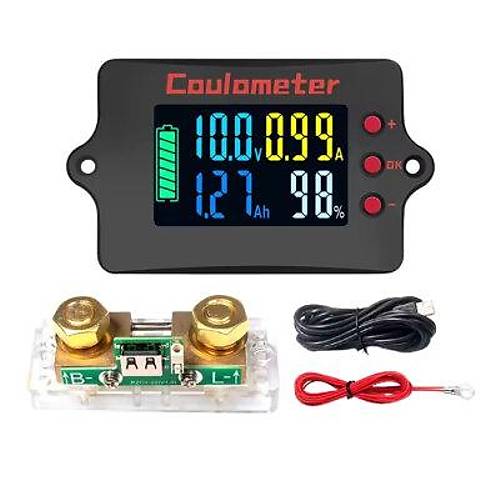 PZEM-037 8-120V 300A Voltmetre Ampermetre - Batarya Kapasite Yneticisi + 300A nt + 2m USB Kablo