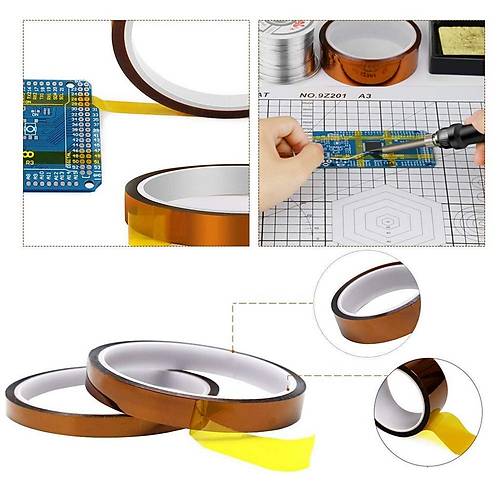 Kapton Bant 3mmx30m Yksek Isya Dayankl Yanmaz Bant