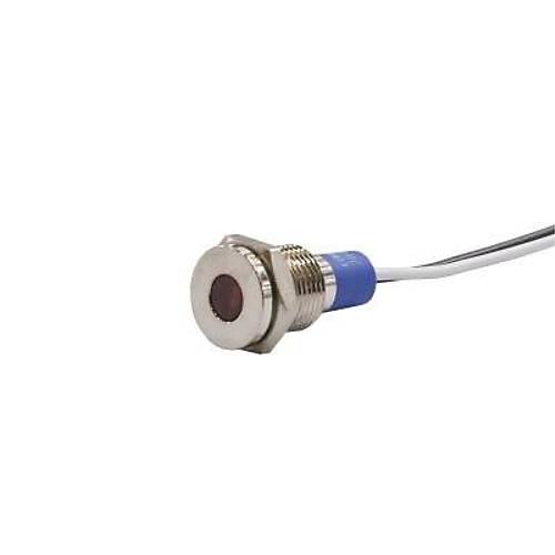 10mm 24v Krmz Led Metal Kablolu Sinyal Lambas IP67 GQ10T-R