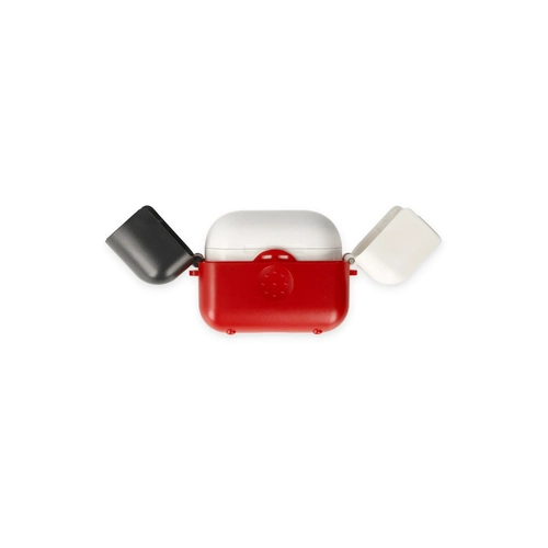 Newface Airpods 3 (3.nesil) Basmal Klf - Krmz-Siyah-Beyaz