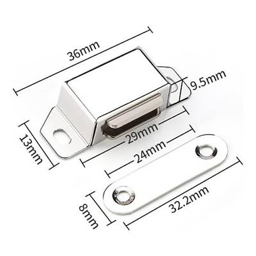 Mknatsl Metal Mobilya Kapak Kilidi 22x13x10mm