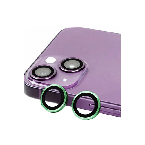 Newface iPhone 15 Plus Raze Metal Kamera Lens - Yeil