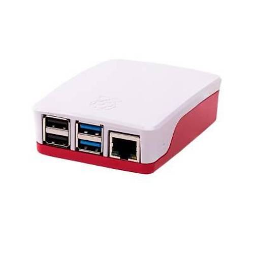 Raspberry Pi 4 Orijinal Muhafaza Kutusu - Beyaz Krmz