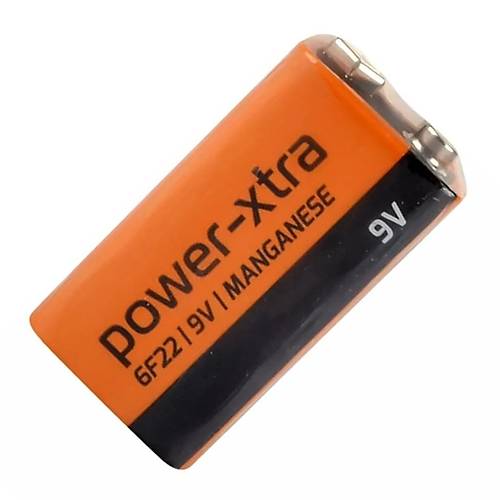 Power-Xtra 9V - 6F22 inko Manganez Pil Tekli Shrink