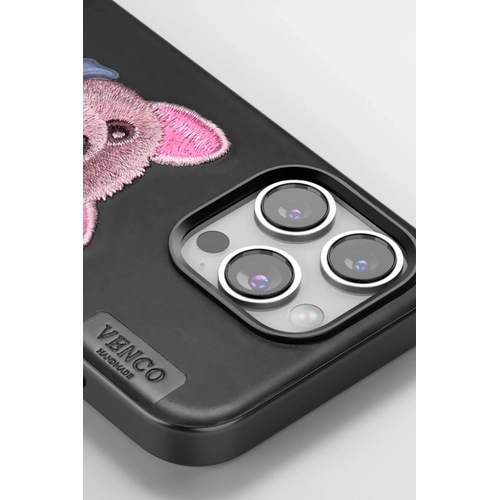 Venco iPhone 16 Cute Desenli Kapak - Siyah