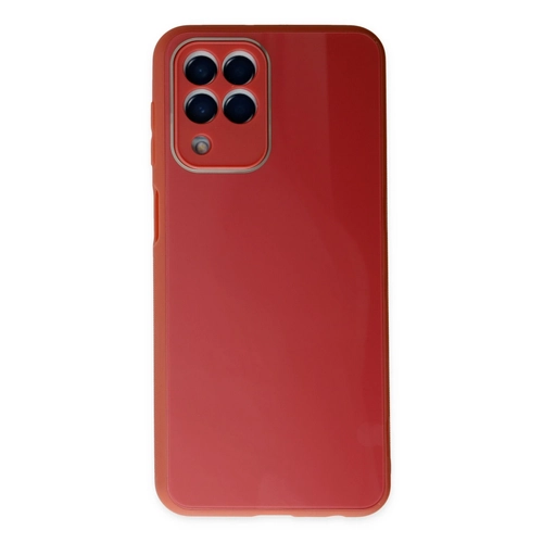 Newface Samsung Galaxy M33 Klf Glass Kapak - Bordo
