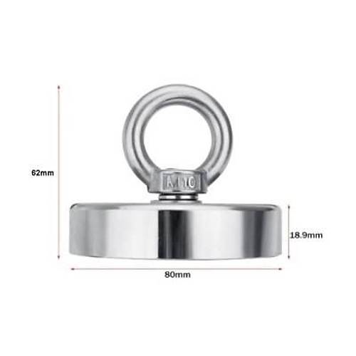 80mm Fishing Magnet - Neodyum Pot Mknats