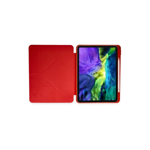 Newface iPad 10.2 (8.nesil) Klf Kalemlikli Mars Tablet Klf - Krmz