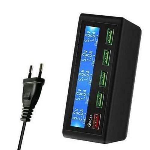 QC3.0 oklu USB arj Modl - Dijital Ekranl
