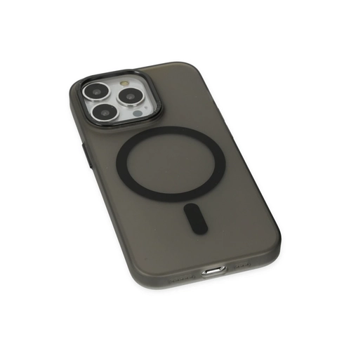 Newface iPhone 14 Pro Kılıf Lodos Magneticsafe Mat Kapak - Siyah