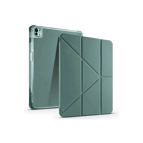 Newface iPad Pro 13 (2024) Klf Kalemlikli Mars Tablet Klf - Koyu Yeil