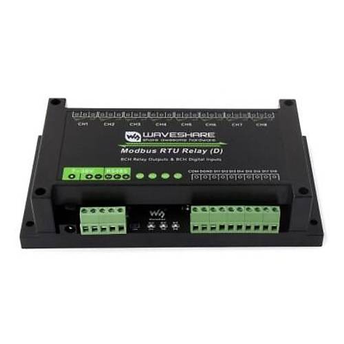 Endstriyel 8 Kanall Modbus RTU Ethernet Rle Modl (D) - Dijital Giri ve RS485 Arayz