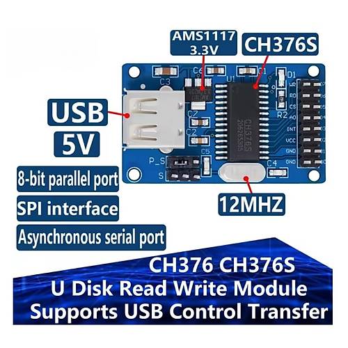 CH376S USB Modl - USB Bellek Okuyucu ve Flash Disk Destei