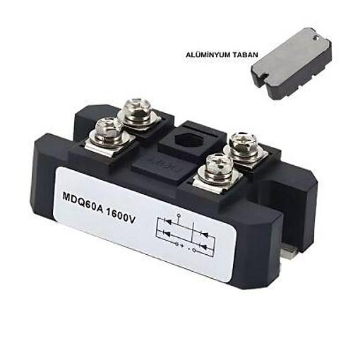 MDQ60-16 60A 1600V Tek Faz Kpr Diyot - Alminyum Plaka