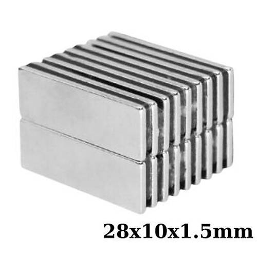 28x10x1.5mm Neodyum Gl Mknats - Neodim Magnet