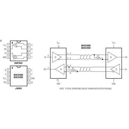MAX490 SMD SO8 Entegre