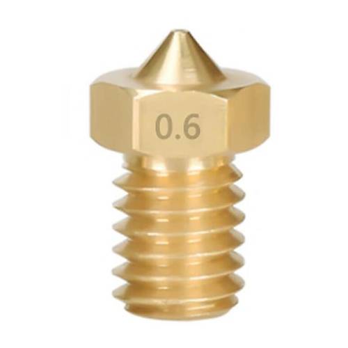 3D Yazc-Printer M6 1.75mm / 0.6mm V5-V6 Pirin Nozzle