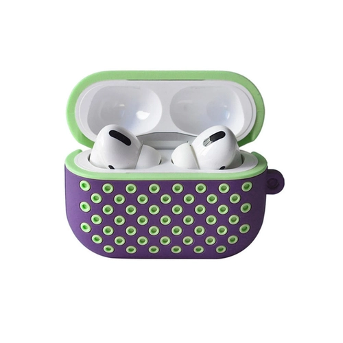 Newface Airpods Pro 2 (2.nesil) Spor Delikli Klf - Lila-Yeil