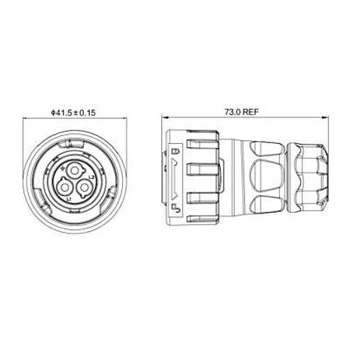 YM-24-C10PE-02-001A 10-Pin Su Ge�irmez Konnekt�r - Erkek