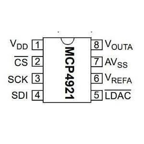 MCP4921-E/P DIP-8 Dijital Analog evirici Entegresi