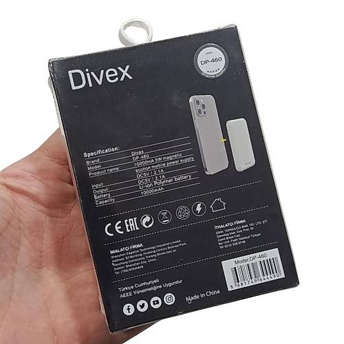 Divex 10000mAh Iphone Uyumlu Manyetik Kablosuz Magsafe Powerbank DP-460
