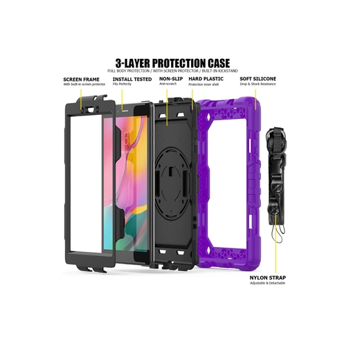 Newface Samsung Galaxy T290 Tab A 8 Klf Pars Tablet Kapak - Mor