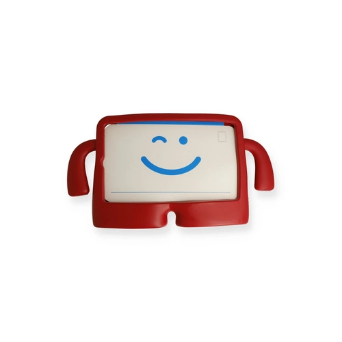 Newface iPad 4 9.7 Klf Karakter Tablet Silikon - Krmz