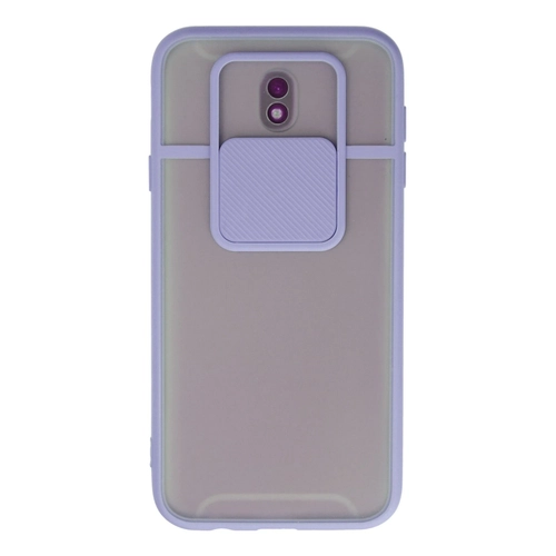 Newface Samsung Galaxy J7 Pro / J730 Klf Palm Buzlu Kamera Srgl Silikon - Lila
