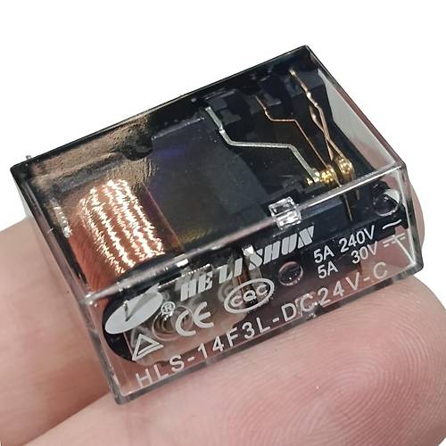 24V 5A ift Kontak Rle - HLS-14F3L-DC24V-C