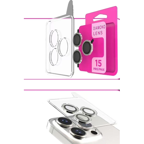 Newface iPhone 16 Pro Max Rock Metal Kamera Lens - Siyah