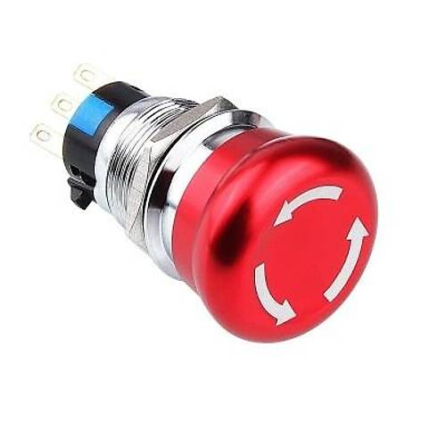 19M-Q1 19mm Metal Acil Stop Butonu 1NO+1NC