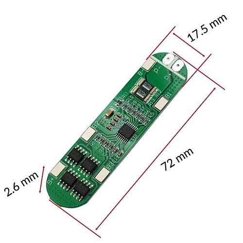 4S 12A BMS 14.8V 18650 Lityum Pil arj Koruma Devresi
