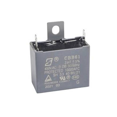 CBB61 3uF 450V Kablolu Kutulu Daimi Kondansatr