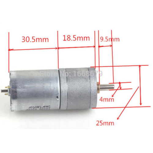 KGA25 24V 970Rpm 25mm Redktrl ve Encoderli Dc Motor