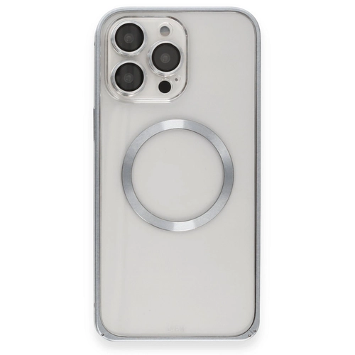 Joko iPhone 15 Pro Klf Metal Bumper Magneticsafe Kapak - Gri