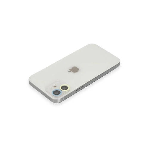 Newface iPhone 12 Renkli Kamera Lens Koruma Cam - Sar-Mavi