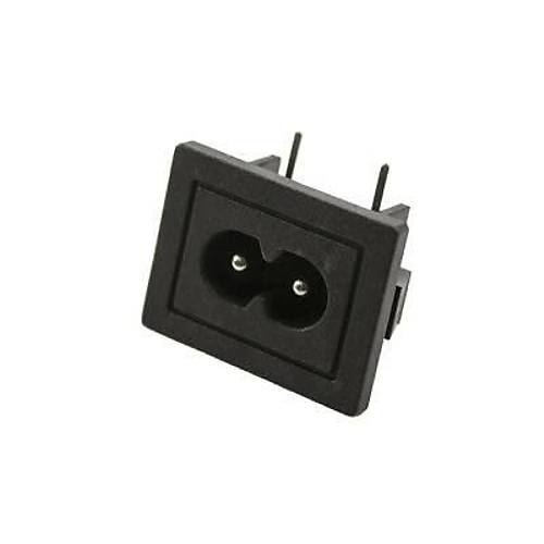 IEC320 C8 Erkek Power Soketi 90 Derece